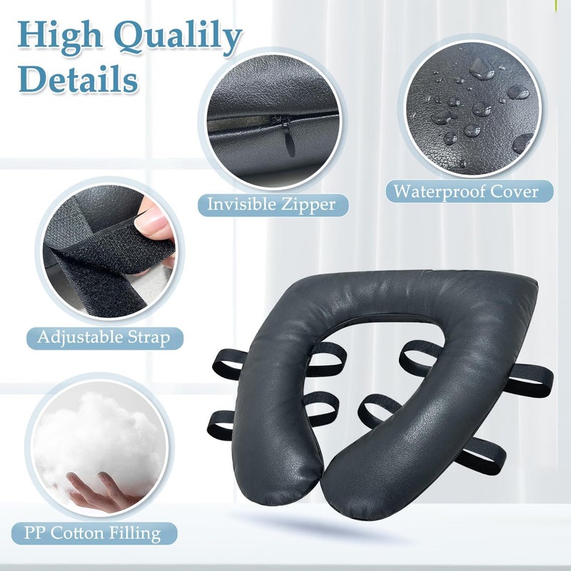 KAVIL Bedside Commode Seat Cushion Toilet Seat Padded Soft Shower Chair Seat Round Cover For Seniors, Elderly After Surgery Pressure Relief Portable Toilet Commode Seat Padded Easy Clean - Image 4